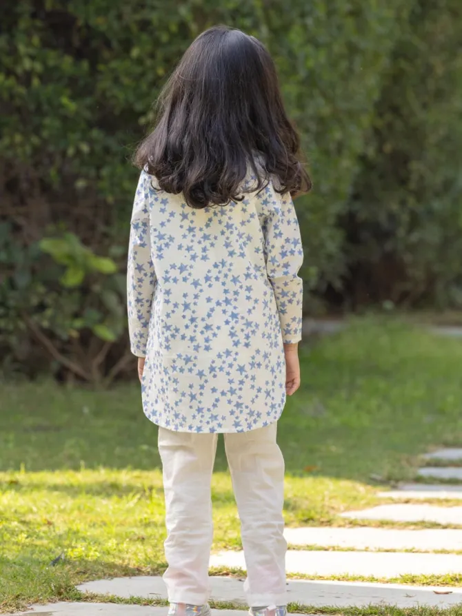Starshine Organic Cotton Block Printed Kurta Pyjama Set