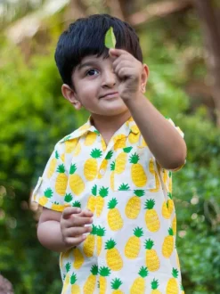 Sunshine Blast Organic Cotton Block Printed Shirt