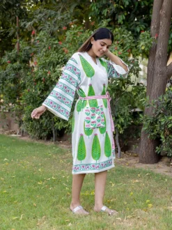 Swara Waffle Cotton Bath Robe