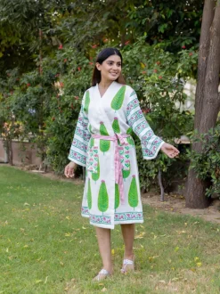 Swara Waffle Cotton Bath Robe