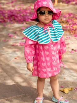 Te Amo Organic Cotton Block Printed Dress