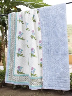 The Baagh Block Printed Cotton Quilt