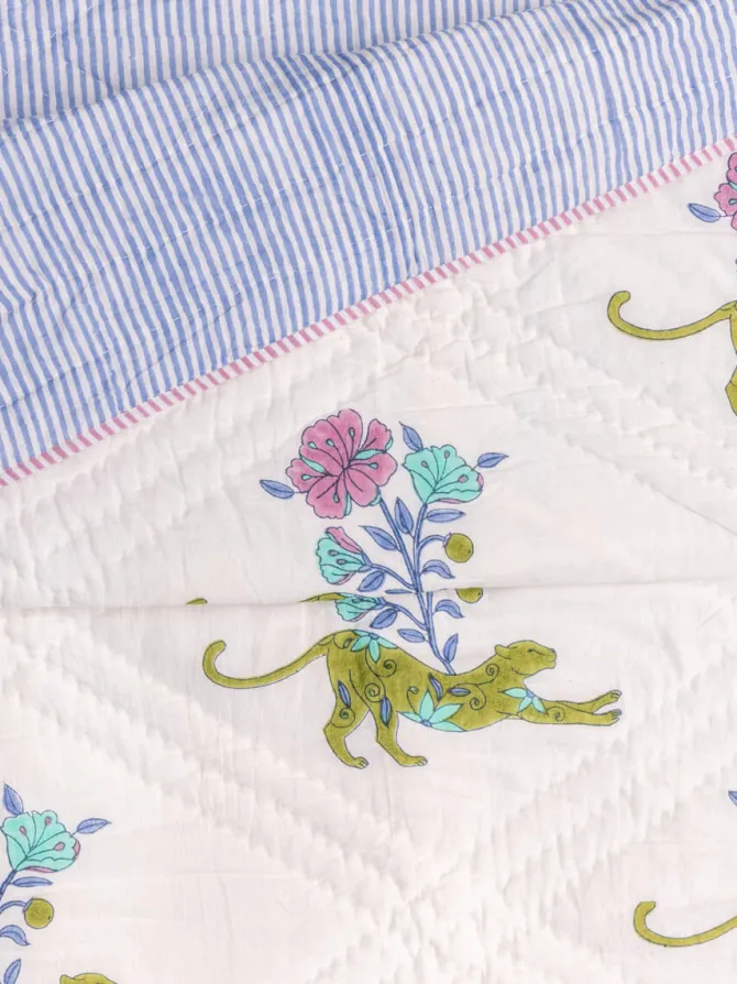 The Baagh Block Printed Cotton Quilt