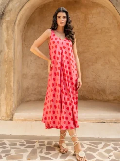 The Marie Sleeveless Dress ~ Pink Mirage Edition