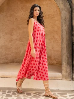 The Marie Sleeveless Dress ~ Pink Mirage Edition