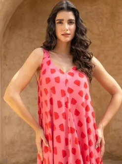 The Marie Sleeveless Dress ~ Pink Mirage Edition
