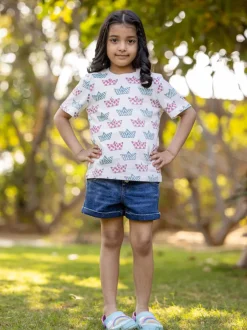 Tiny Boat Organic Cotton Block Printed T-shirt