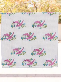 Tota Rani Block Printed Cotton Bath Towel