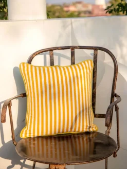 Turquoise Melody Cotton Cushion Cover - 16 Inch