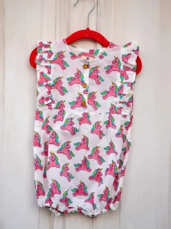 Unicorn Organic Cotton Block Printed Romper