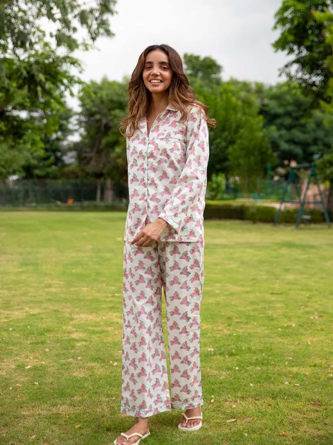 Unicorn Soft Cotton Pyjama Set