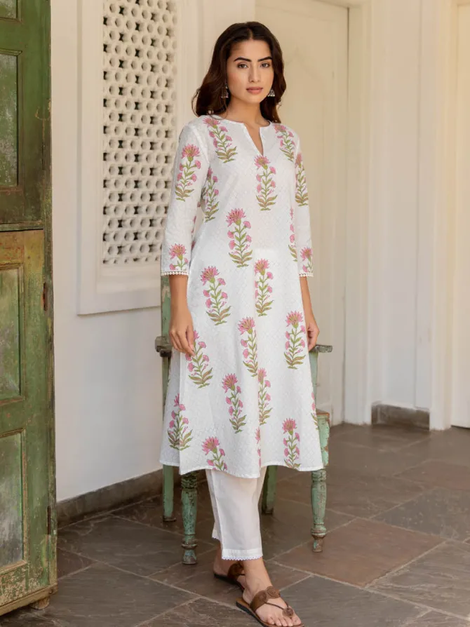 Urja Block Printed Cotton Kurta