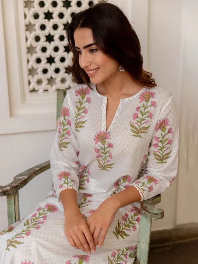 Urja Block Printed Cotton Kurta