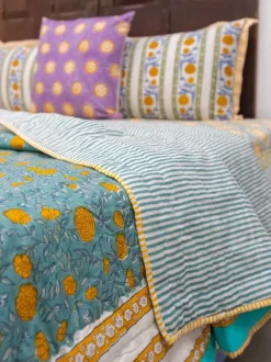 Utsa Block Printed Cotton Quilt