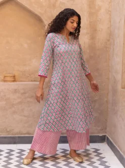 Varuni Hand Block Printed Cotton Kurta