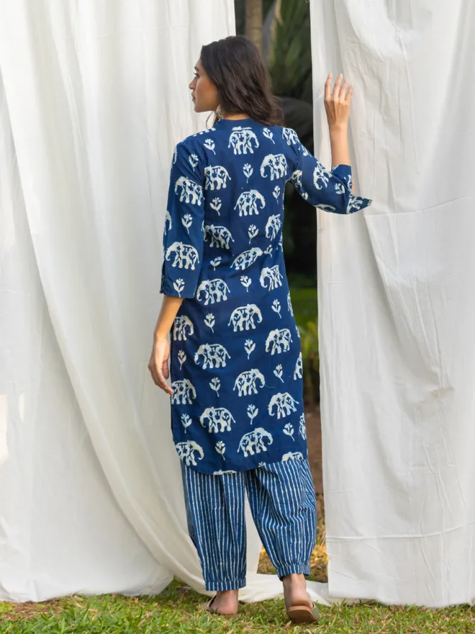 Vasant Indigo Cotton Kurta