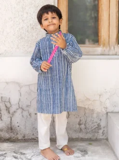 Veer Organic Cotton Block Printed Long Kurta