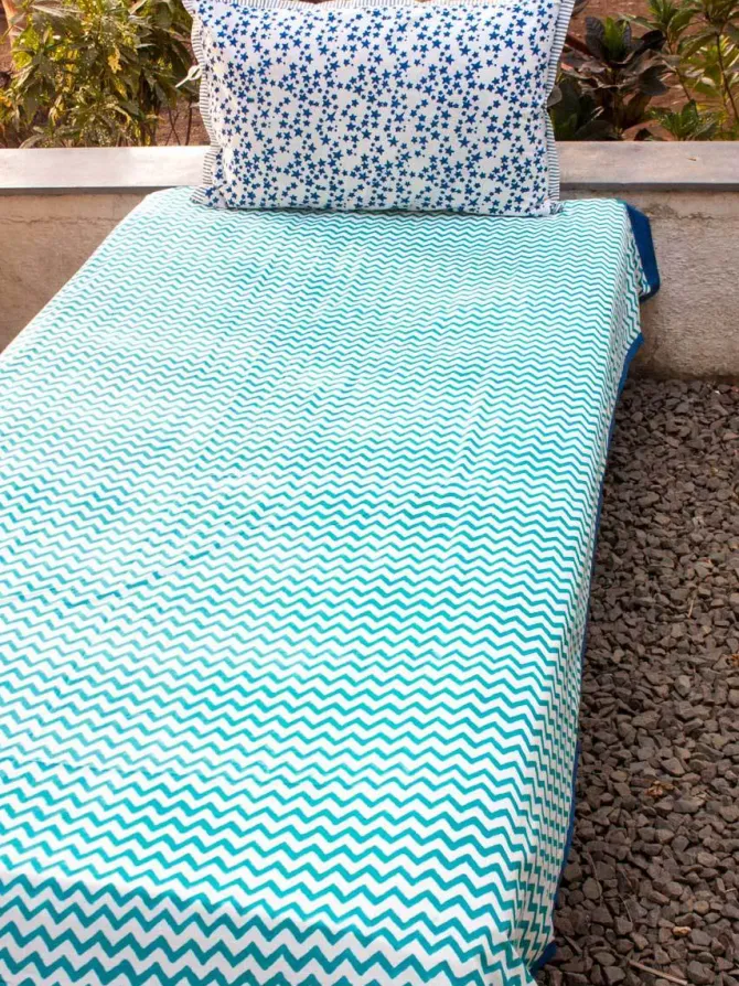 Waves Organic Cotton Bedsheet