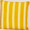 Yellow Stripes Cotton Cushion Cover - 20 Inch