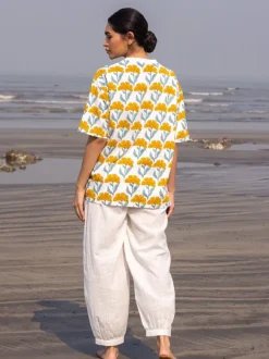 Yog Hand Block Printed Comfort Fit T-shirt
