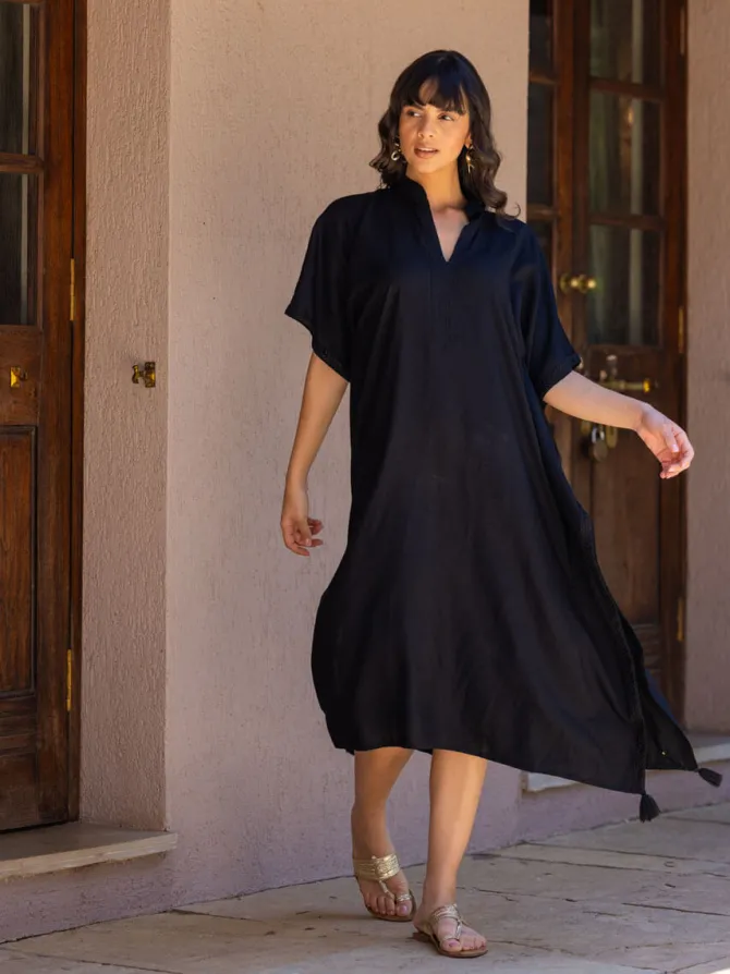 Zarin Black Kaftan Kurta