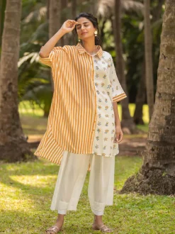 Zuri Oversized Asymmetrical Cotton Long Shirt